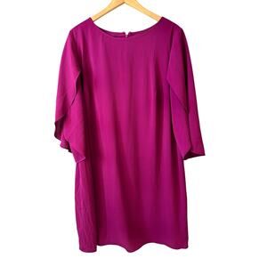 ALYX Plus Size Women's Shift Dress Fuchsia Size 14W Knee Length Work Office